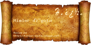 Himler Ágota névjegykártya