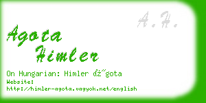 agota himler business card